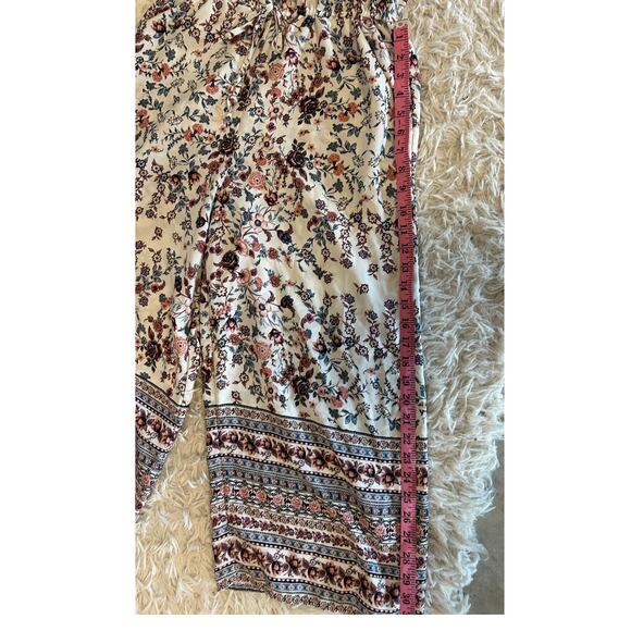 Bebop Women's Size L White Multicolor Floral Off the Shoulder Jumpsuit #0330 - Picture 12 of 16